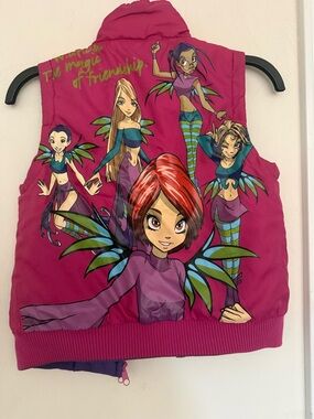 Disney store Pink and Purple Quilted Reversible Vest